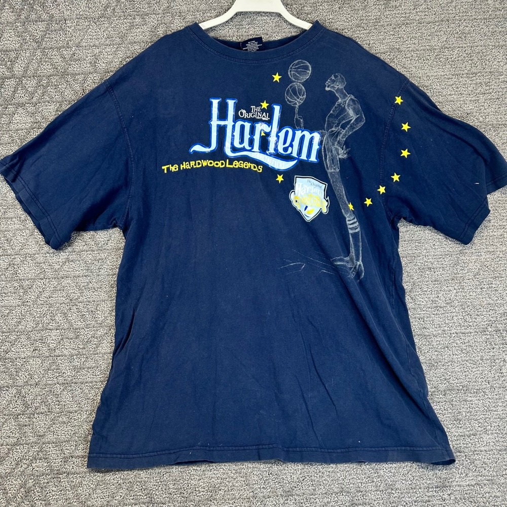FUBU Harlem Globetrotters‎ The Original Hardwood Legends Graphic T Shirt XL Blue